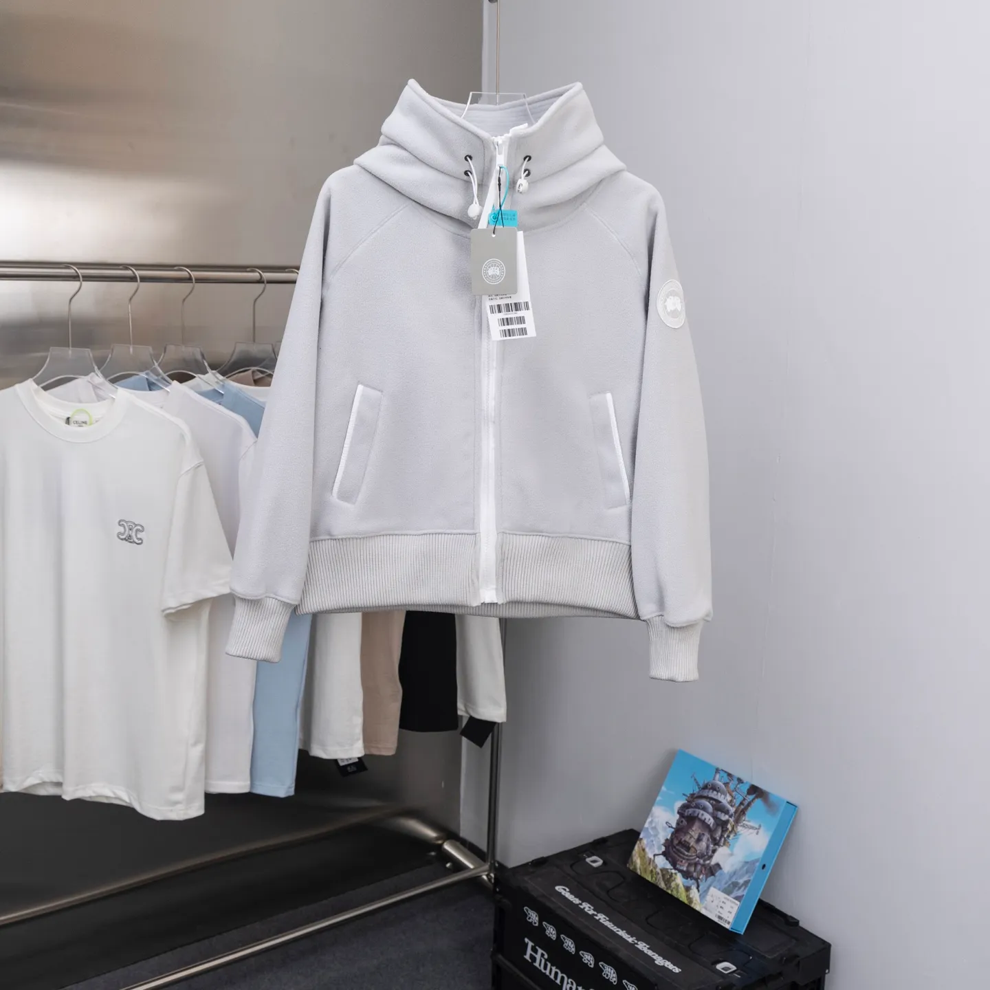 P570 2025 autumn and winter new style🆕High-end version Canada Goose cardigan sweater Chilliwack hooded wool fleece long-sleeved bomber jacket Kind Fleece wool fleece fabric Size: S M L XL